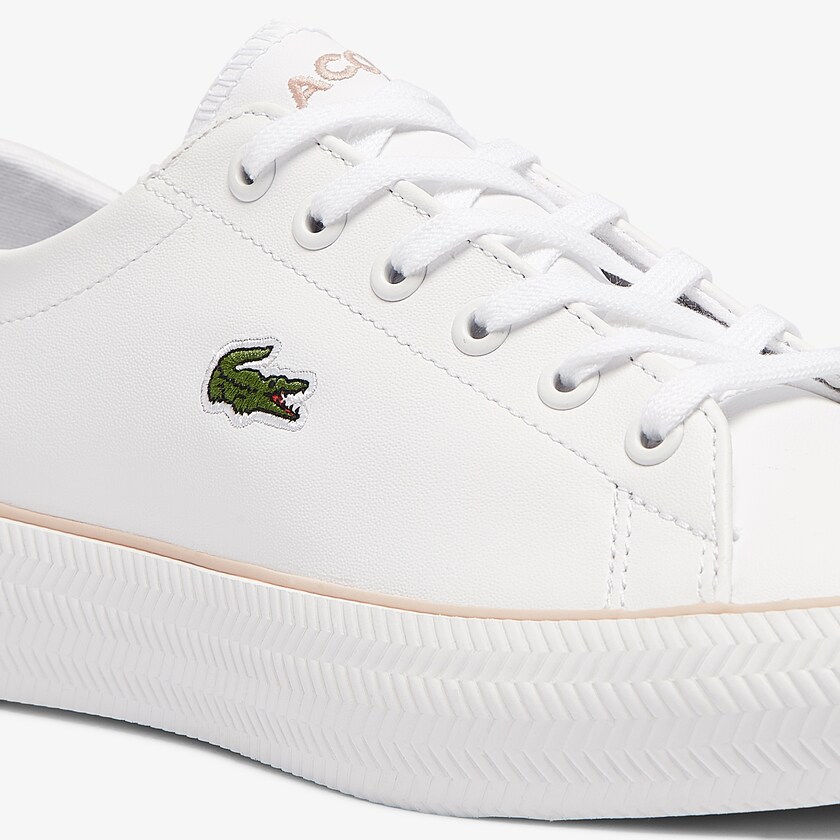 Women's Lacoste White / Pink Sneakers Gripshot BL Leather and Synthetic HA0-23612B0