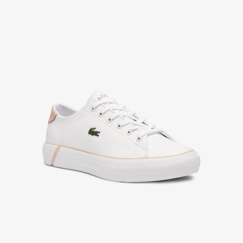 Women's Lacoste White / Pink Sneakers Gripshot BL Leather and Synthetic HA0-23612B0