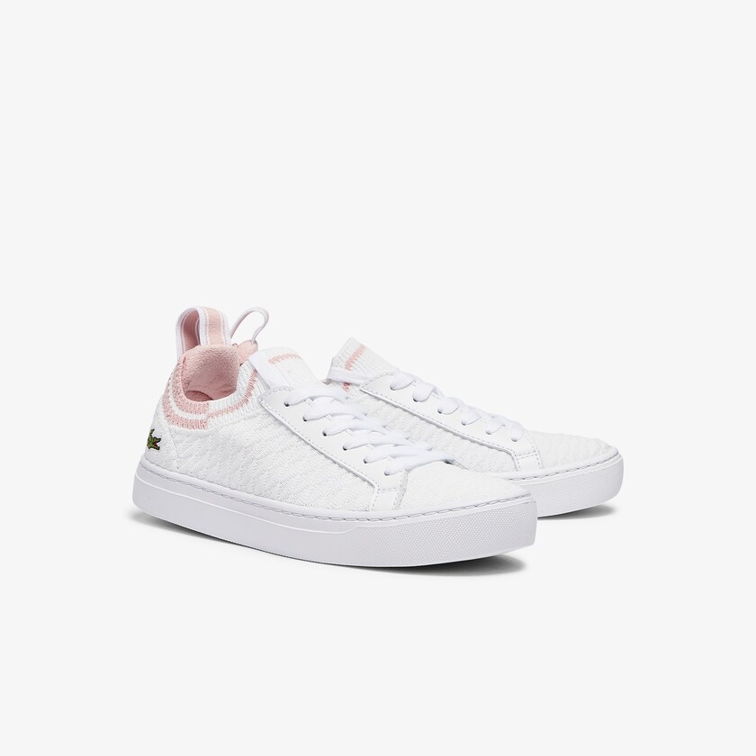 Women's Lacoste White / Pink Sneakers La Piquée Textile TG3-58565Q3