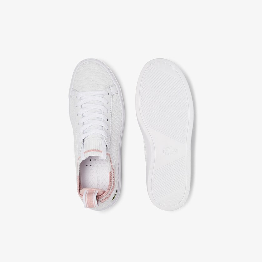 Women's Lacoste White / Pink Sneakers La Piquée Textile TG3-58565Q3
