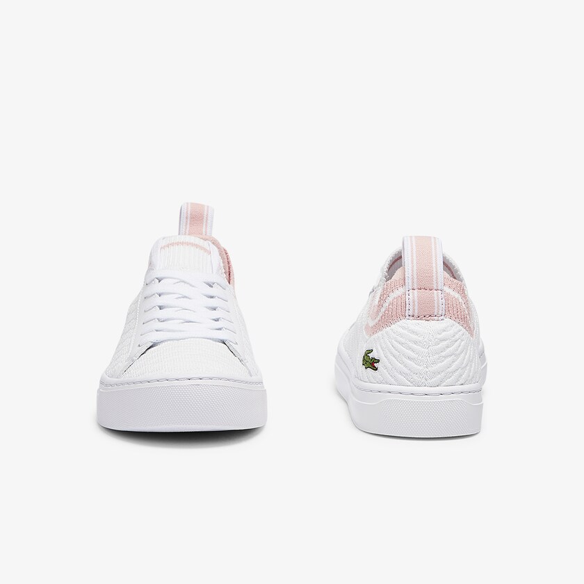 Women's Lacoste White / Pink Sneakers La Piquée Textile TG3-58565Q3