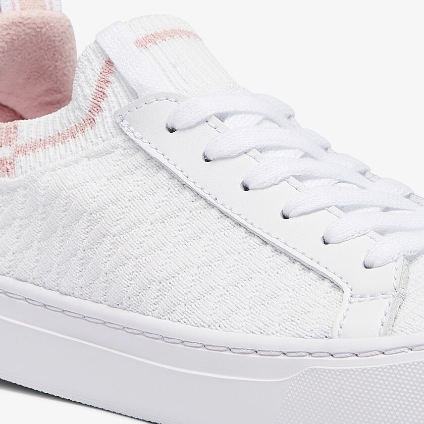 Women's Lacoste White / Pink Sneakers La Piquée Textile TG3-58565Q3