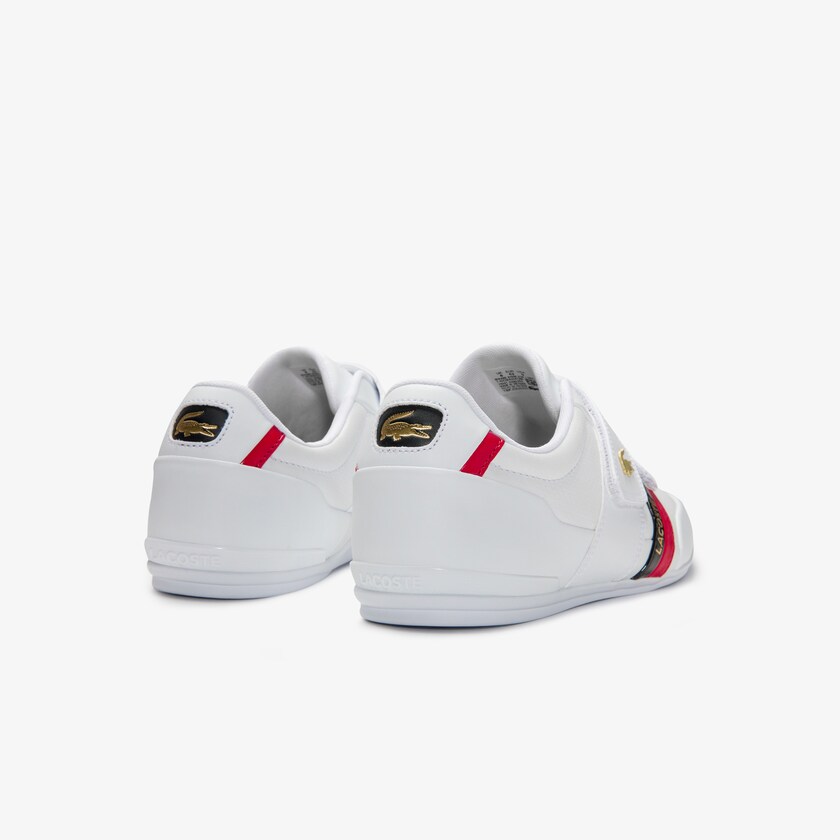 Men's Lacoste White / Red Sneakers Misano Strap Leather and Synthetic FV9-88348F5