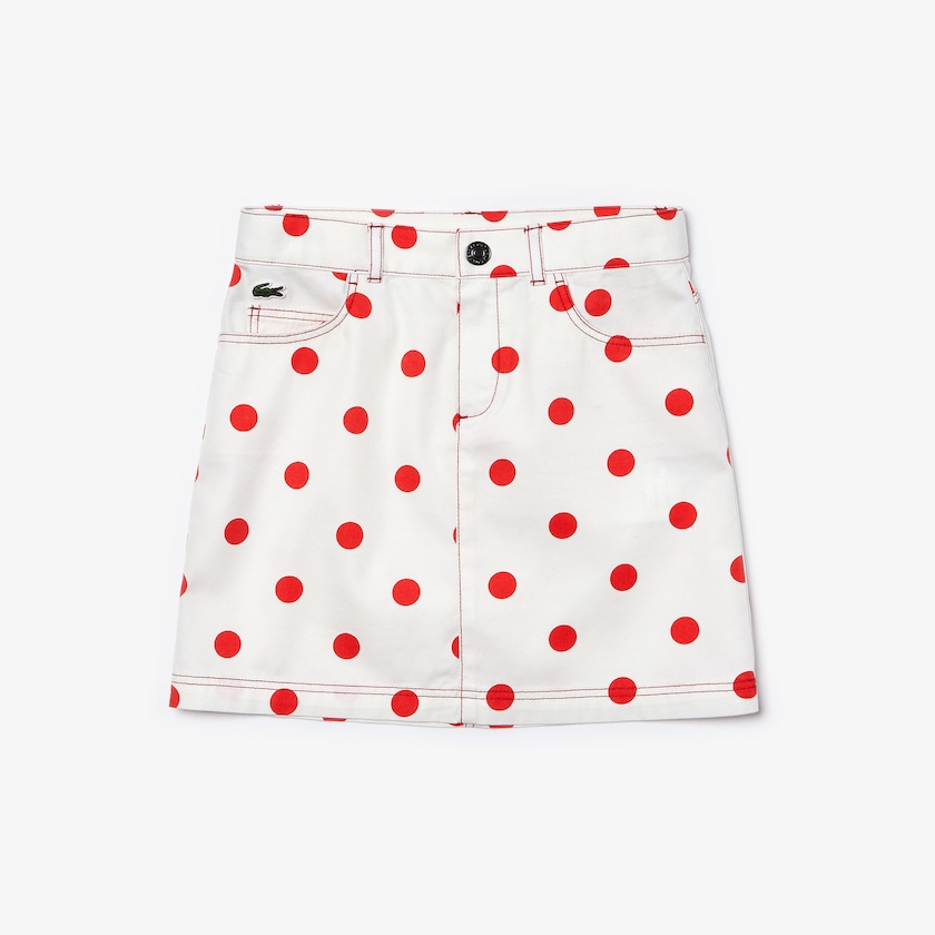 Kids' Lacoste White / Red Skirts Polka Dot Gabardine MM4-16831M0
