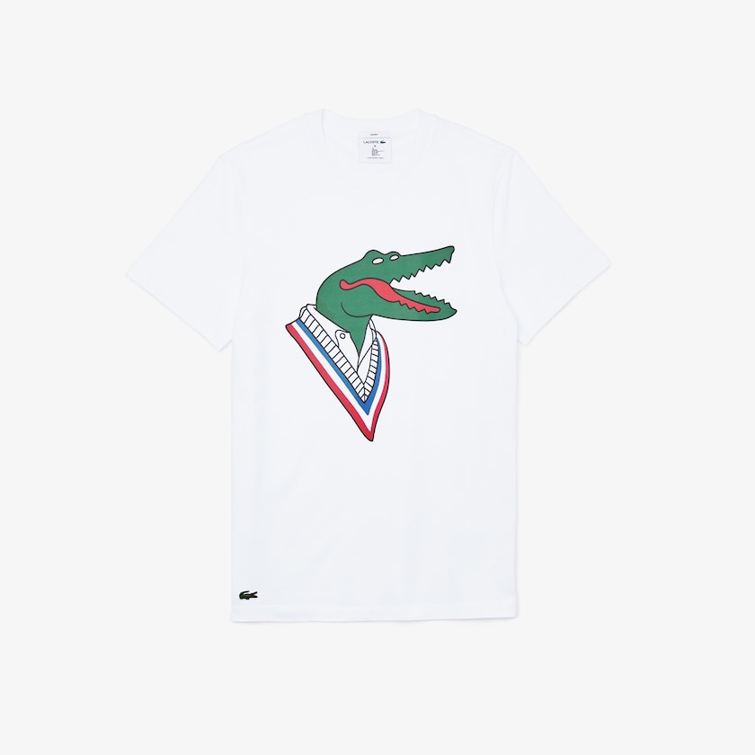 Women's Lacoste White / Red T Shirts x Jean-Michel Tixier Graphic KL7-75567L4