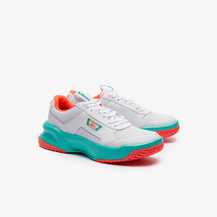 Men's Lacoste White / Turquoise Sneakers Ace Lift Herringbone Leather CH4-32343E0