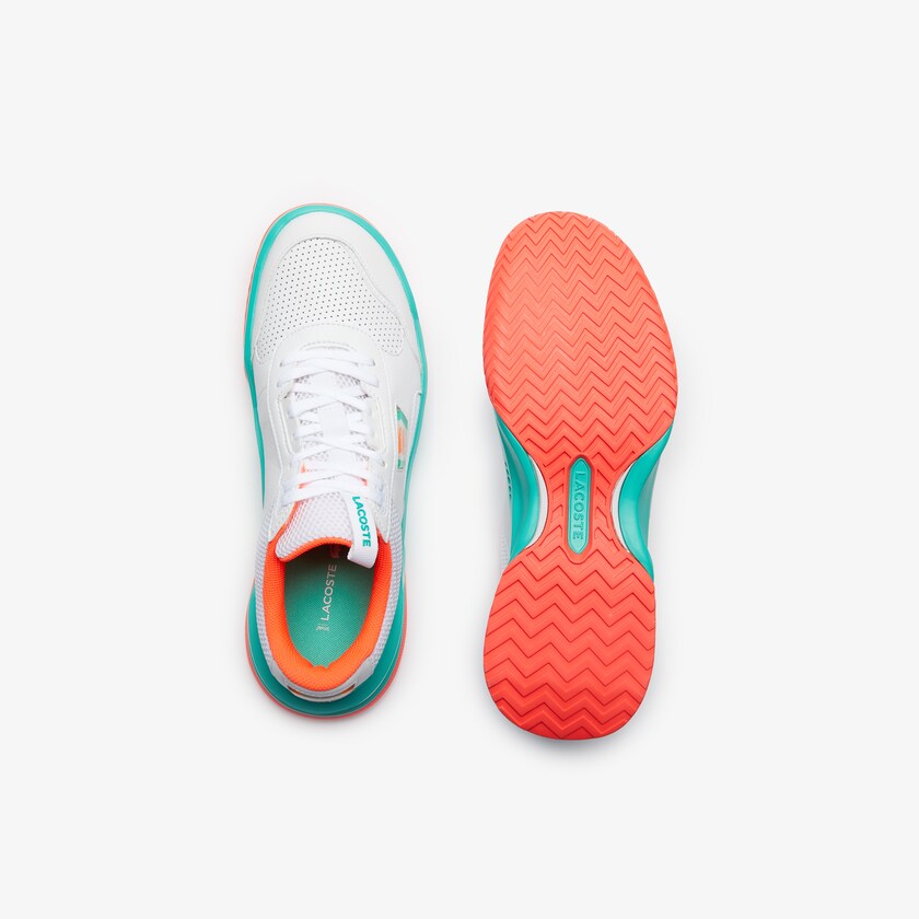 Men's Lacoste White / Turquoise Sneakers Ace Lift Herringbone Leather CH4-32343E0