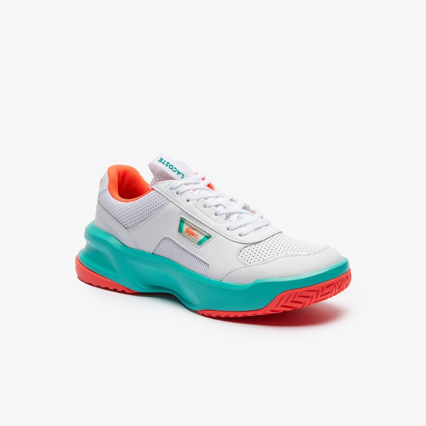 Men's Lacoste White / Turquoise Sneakers Ace Lift Herringbone Leather CH4-32343E0