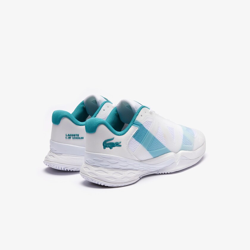 Men's Lacoste White / Turquoise Sneakers LC Scale L20 Textile and Synthetic VO9-27432N3