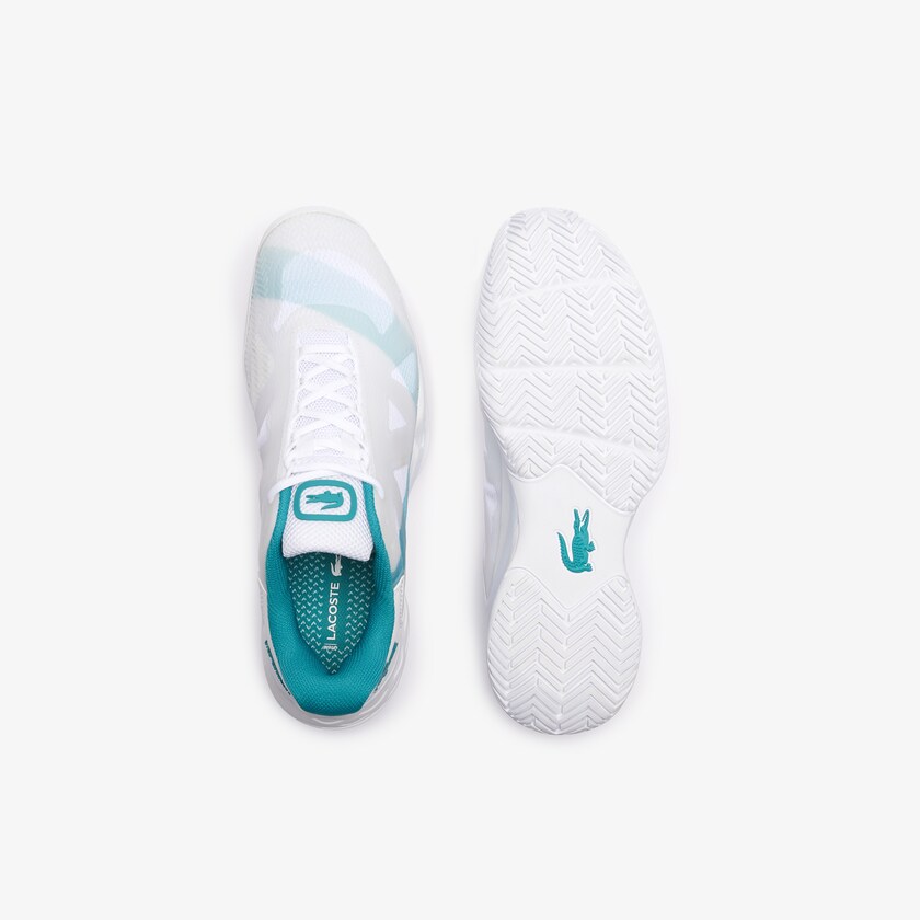 Men's Lacoste White / Turquoise Sneakers LC Scale L20 Textile and Synthetic VO9-27432N3
