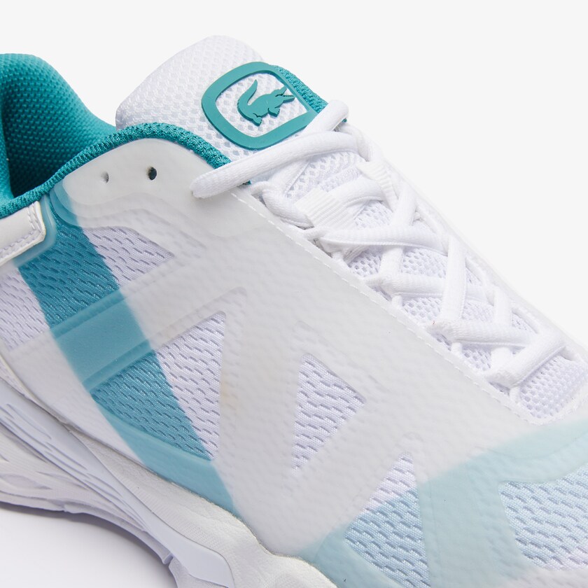 Men's Lacoste White / Turquoise Sneakers LC Scale L20 Textile and Synthetic VO9-27432N3