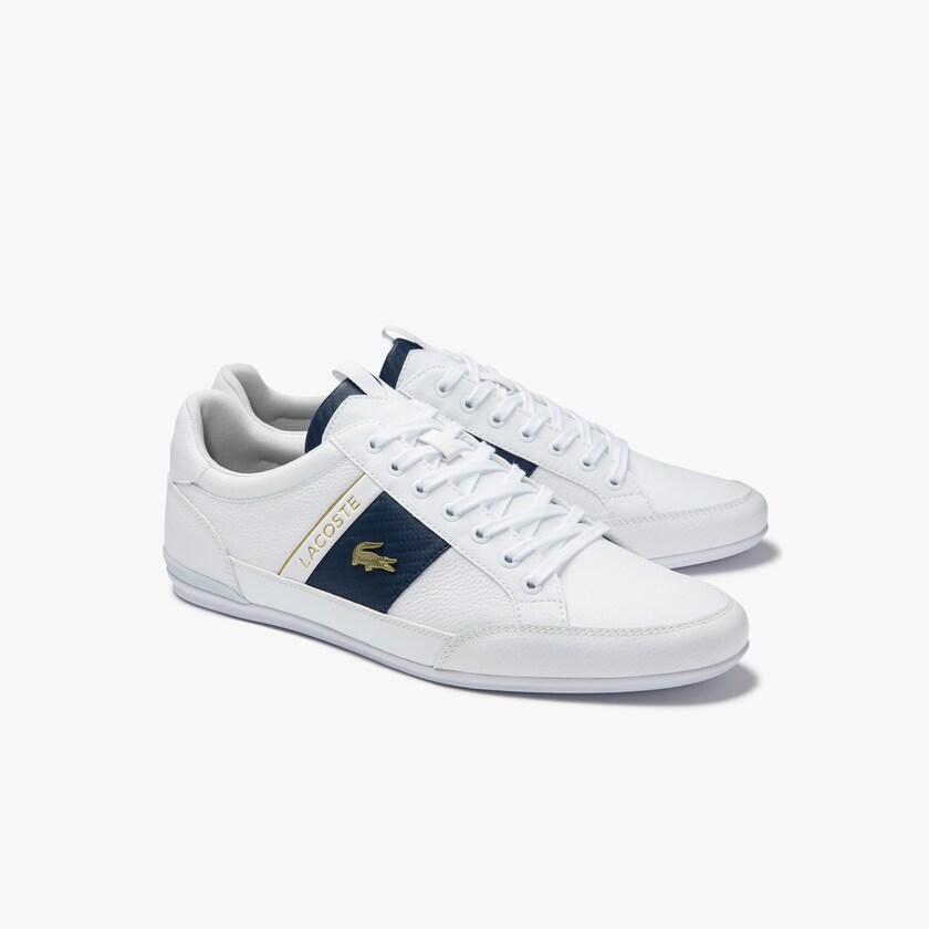 Men's Lacoste White / White Sneakers Chaymon Leather and Carbon Fibre QD4-83018N7