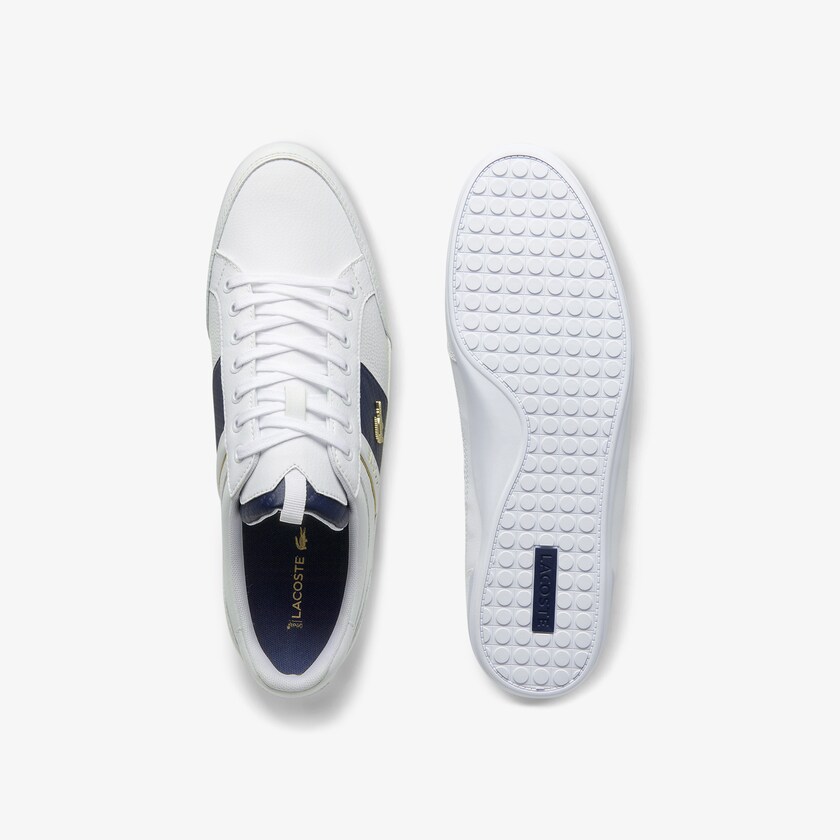 Men's Lacoste White / White Sneakers Chaymon Leather and Carbon Fibre QD4-83018N7