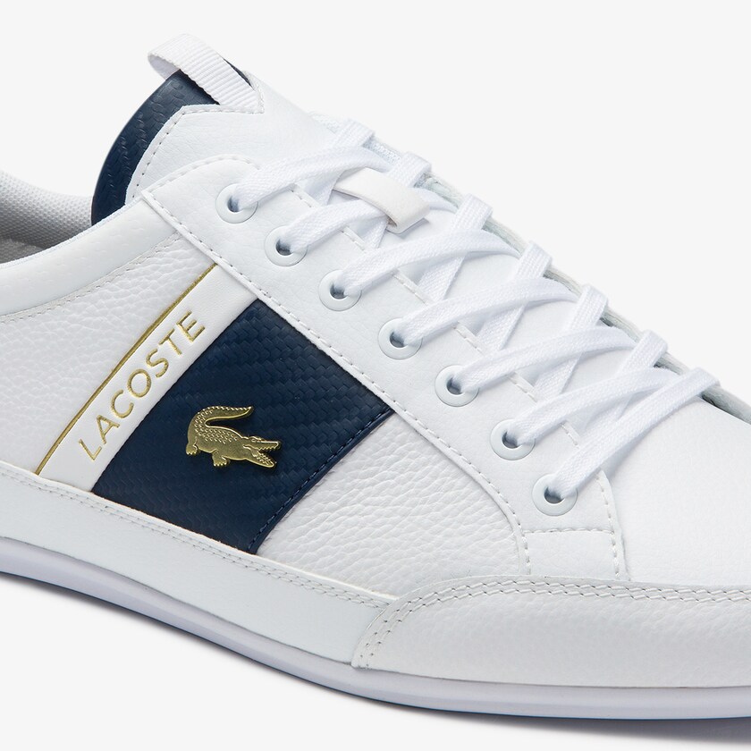 Men's Lacoste White / White Sneakers Chaymon Leather and Carbon Fibre QD4-83018N7