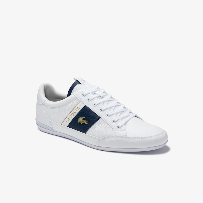 Men's Lacoste White / White Sneakers Chaymon Leather and Carbon Fibre QD4-83018N7