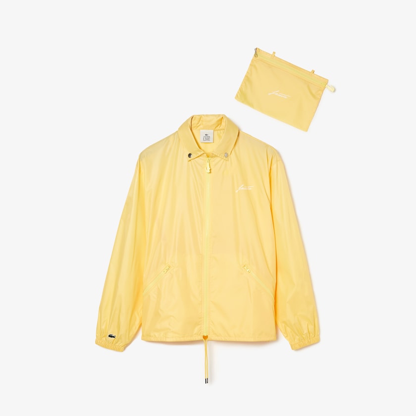 Women's Lacoste Yellow Jackets LIVE Lightweight Collapsible Zip Rain GM9-88998C8