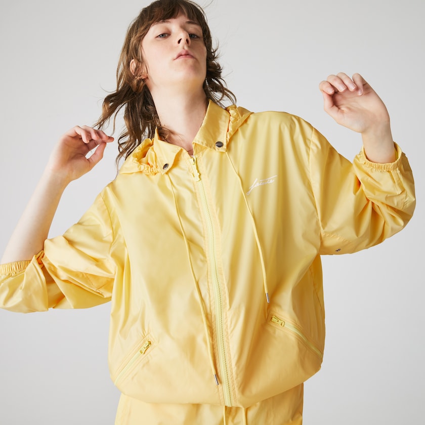 Women's Lacoste Yellow Jackets LIVE Lightweight Collapsible Zip Rain GM9-88998C8