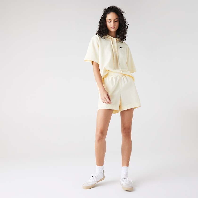 Women's Lacoste Yellow Shorts Light Cotton Poplin WT4-04830B7