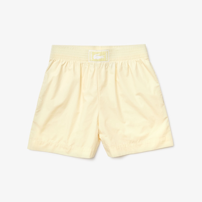 Women's Lacoste Yellow Shorts Light Cotton Poplin WT4-04830B7