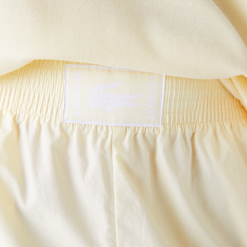Women's Lacoste Yellow Shorts Light Cotton Poplin WT4-04830B7