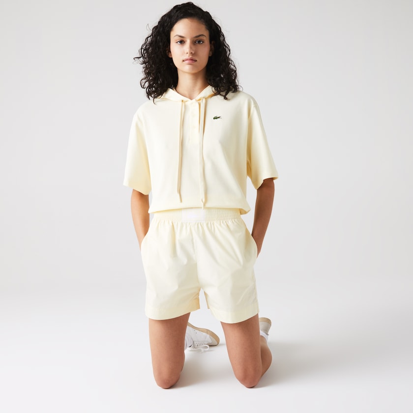 Women's Lacoste Yellow Shorts Light Cotton Poplin WT4-04830B7